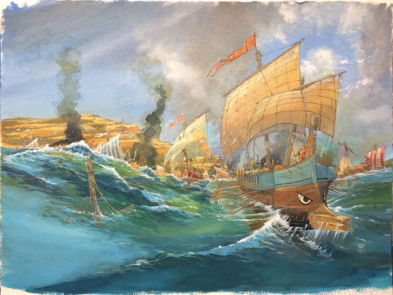 Les grandes batailles navales T07 : Salamine (double couverture)
